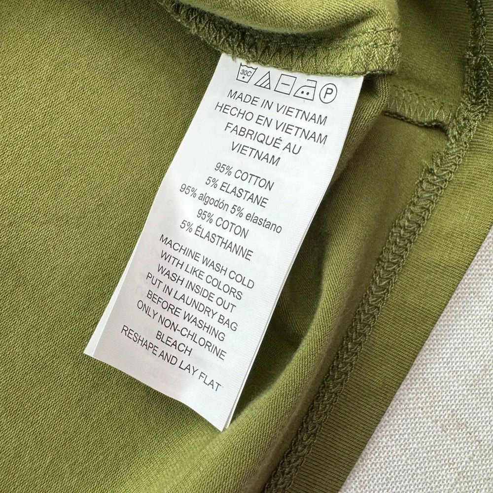 Michael Kors Polo Shirt Womens XL Smoky Olive Ruched Zip Front Designer Basic